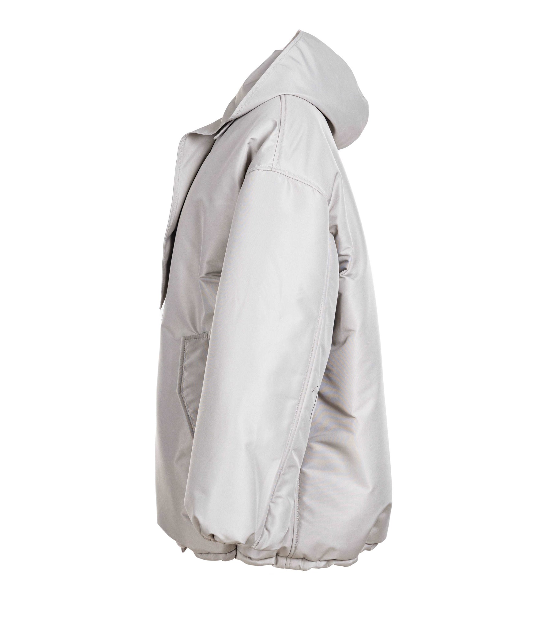 Oversized hooded canvas jacket