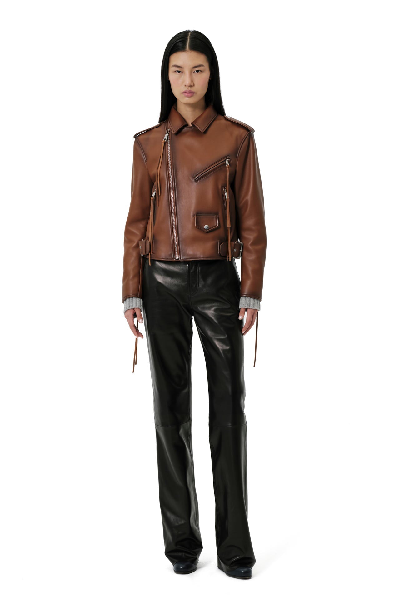 Hand-Burnished Leather Biker