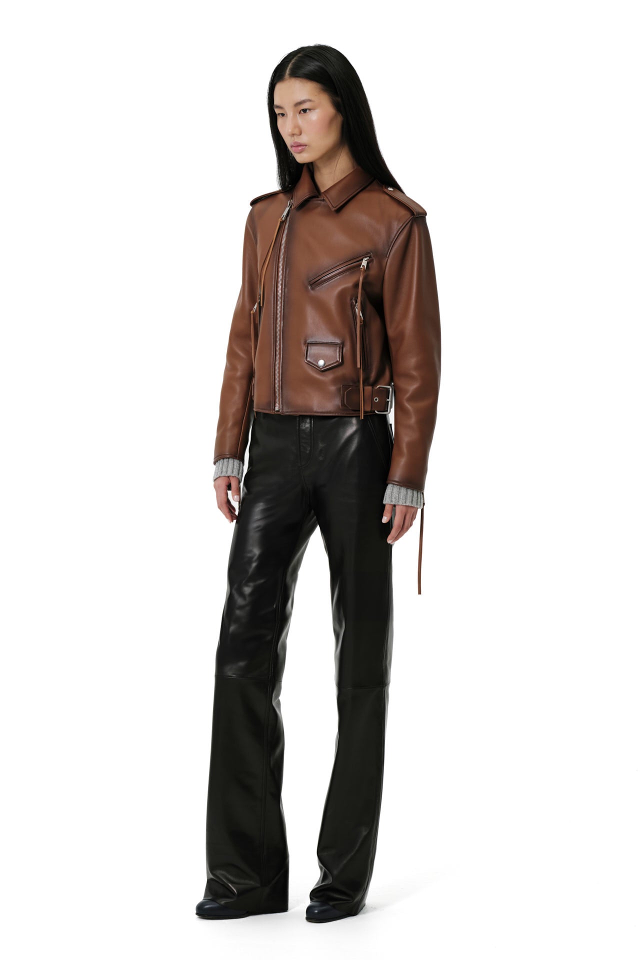 Hand-Burnished Leather Biker