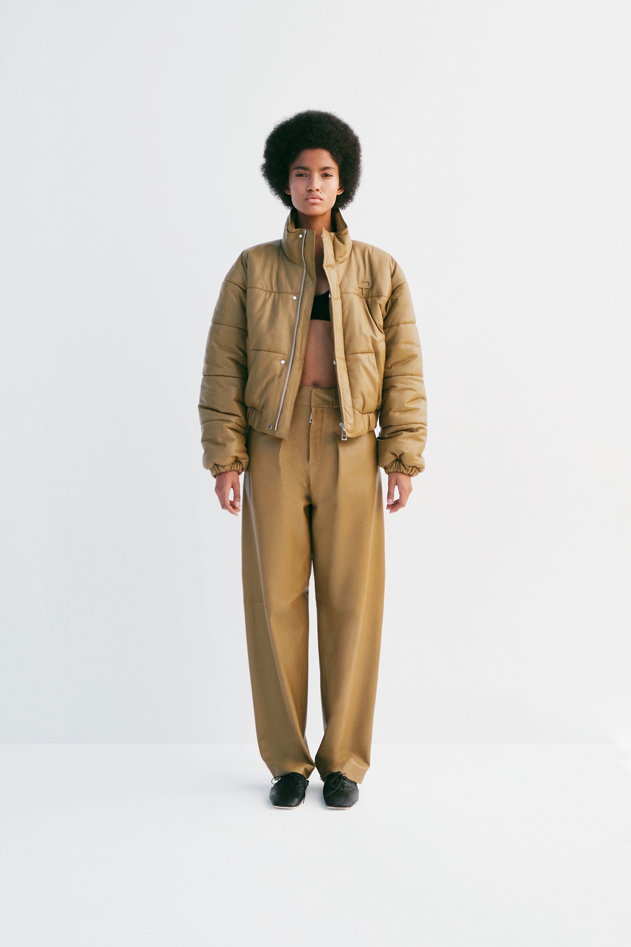 "Chiller" Leather Pants - Olive